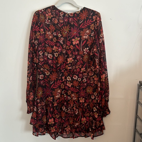 Aqua Floral Dress Size L - Picture 7 of 10